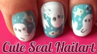 Seal Nailart Tutorial ♥ Contest Entry for 10perfectnails first anniversary nailartcontest [upl. by Analem]