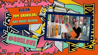 1986 Vision Tom Groholski Robot Limited Edition Orange Pearl Colourway Reissue Skateboard Deck [upl. by Etteuqaj]