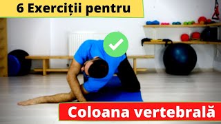 6 exerciții de kinetoterapie pentru coloana vertebrală lombară Ședința 3 Hernie de disc Durere [upl. by Adriena]