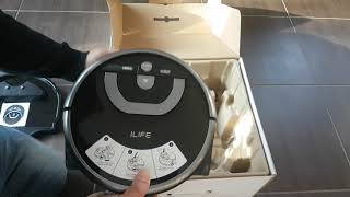 ILIFE W400 Floor Washing Robot Unboxing Test [upl. by Laemaj]