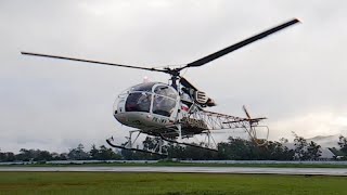 Aerospatiale SA 315B Lama Helicopter Walkaround Video DJI Osmo Pocket [upl. by Buehler]