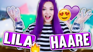 ICH FÄRBE MEINE HAARE LILA 😱💜 [upl. by Dnalrah916]