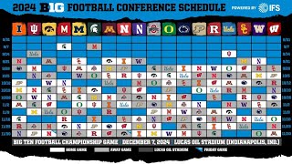 When amp Where Are the Big Ten Teams Playing in 2024  Dates Unveiled for the 2024 Football Schedule [upl. by Aynotan]