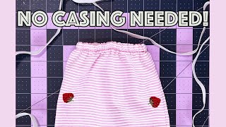 How To Sew An Elastic Waistband Without Casing [upl. by Colis]