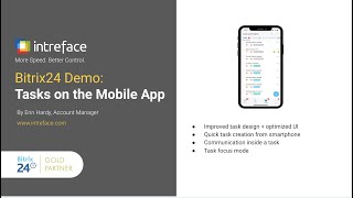 Bitrix24 Demo Tasks on the Mobile App [upl. by Eolc]