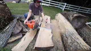 Husqvarna 455 Rancher and a Granberg G777 Alaskan Mill Milling Logs [upl. by Jdavie]