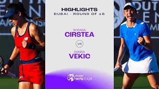 Sorana Cirstea vs Donna Vekic  2024 Dubai Round of 16  WTA Match Highlights [upl. by Blanc]