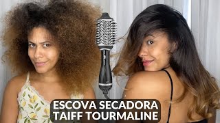 TESTANTO A ESCOVA SECADORA TAIFF TOURMALINE  CABELO CACHEADO [upl. by Notsej]