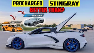 Is a PROCHARGED Stingray BETTER than a C8 Z06 or Eray [upl. by Abagael]