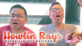 Spicy Eating Challenge at Howlin Rays LAs Hottest Chicken [upl. by Theda415]