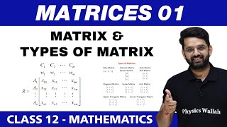 Matrices 01  Matrices amp Types of Matrices  Class 12 NCERT [upl. by Maribelle]