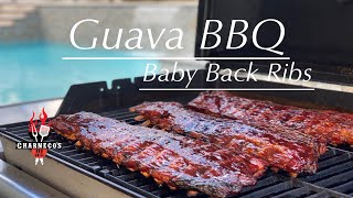 Costillas Baby Back Ribs ahumadas en parrilla de gas Weber con salsa de bbq y guava Ep 86 [upl. by Robertson]