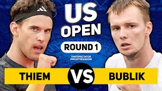 DOMINIC THIEM vs ALEXANDER BUBLIK  US OPEN 2023 ROUND 1  LIVE SCOREBOARD [upl. by Olwena]