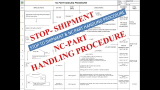 NC Part handling Procedure Stop to shipment Non conformance part handling training video [upl. by Agatha520]