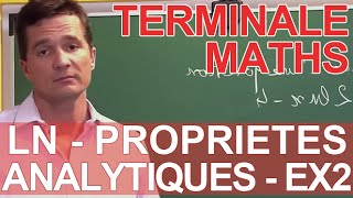 Logarithmes népériens  propriétés analytiques  Ex 2  MATHS  TS TES  Les Bons Profs [upl. by Limber]