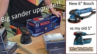 Big sander upgrade Bosch 6 inch vs 5 inch random orbit sander [upl. by Anawek583]