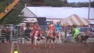 TRX CHX Trixie Chicks Trick Riders at Ozark Empire Fair Hardees Invitational Rodeo 2014 [upl. by Silvia]