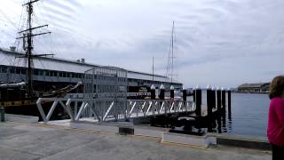 View of Elizabeth Street Pier Hobart TAS [upl. by Delwin]