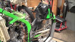 9902 KX250 Shock Removal amp Install [upl. by Pavior]