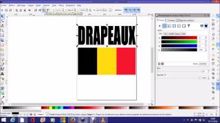 Inkscape comment avoir un texte aux couleurs dun drapeaux ou dune image [upl. by Letsyrhc]