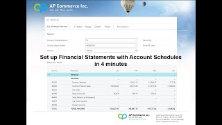 Setup Financial Statements in Dynamics 365 Business Central in 4 Minutes [upl. by Ondrej]