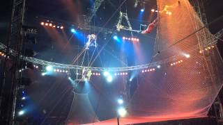 Worlds best trapeze act FIVE somersaults one flight [upl. by Bilak]