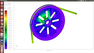 CalculiX Launcher 3beta  Sheeve Contact Problem [upl. by Wiese]