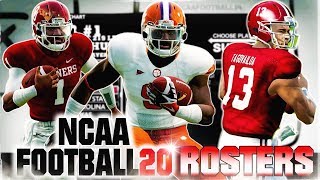 NCAA FOOTBALL 14 NEW 2019  2020 ROSTER DOWNLOAD BREAKDOWN TUTORIAL [upl. by Katheryn]