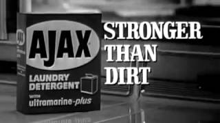 VINTAGE 1965 AJAX DETERGENT COMMERCIAL STEEL CITY USA [upl. by Orthman]