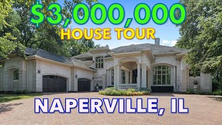 HOUSE TOUR INSIDE A 3 MILLION MANSION IN NAPERVILLE ILLINOIS Chicago Suburbs [upl. by Annaili]