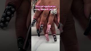 quotStunning polygel nails with curved tips amp rhinestonesnails nailart naildesign nailtech [upl. by Skeie]