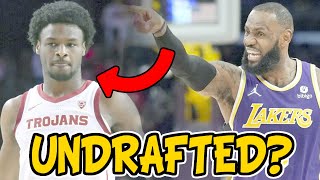 Will BRONNY JAMES Go UNDRAFTED ESPN Mock Draft Reaction [upl. by Ahsirak]