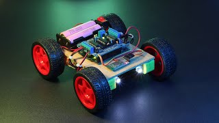 Arduino Bluetooth control car with Front amp Back Lights using Arduino UNO L293D Motor Driver HC05 [upl. by Airalednac]