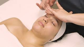 Spa European Facial Massage Movements Protocol  Step 11 Circle Frictions [upl. by Mehsah]