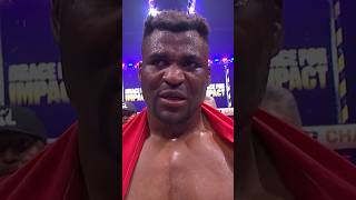 🥹 Emotional Francis Ngannou interview after defeating Renan Ferreira at battleofthegiants [upl. by Aitnauq]