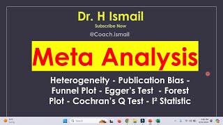 Meta Analysis Tutorial  Forest Plot  Funnel Plot  Publication Bias  Heterogeneity  Dr H Ismail [upl. by Hayward]