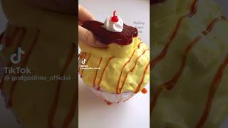 The tastiest slime ever 😋🧁 shorts slime satisfying relaxing [upl. by Adnowat]