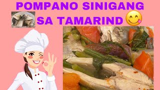 HOW TO COOK SINIGANG GOLDEN POMPANO IN TAMARIND MIX [upl. by Anrat]