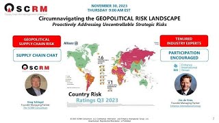 Webinar 1 Circumnavigating the Geopolitical Risk Landscape [upl. by Fiel]