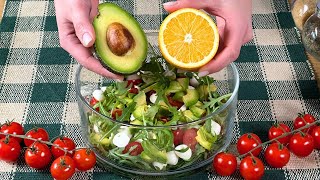 🥑 Einfacher und leckerer Avocado Rucola Salat – frisches Salatrezept 🥗 [upl. by Ardeen793]