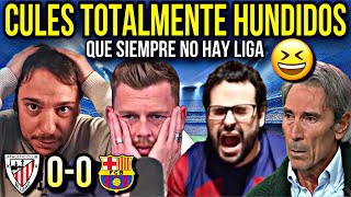 REACCIONES CULES AL EMPATE DEL BARCELONA VS ATHLETIC DE BILBAO  TOTALMENTE HUNDIDOS [upl. by Yves379]