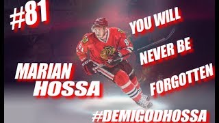 CHICAGO BLACKHAWKS VETERAN WINGER 81 MARIAN HOSSA TRIBUTE [upl. by Hole]