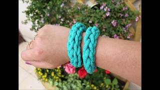 Bransoletka ze sznurka na szydełku crochet bracelet [upl. by Cindie]