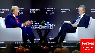 FULL INTERVIEW Trump Sits For Live Interview From Bloomberg News EIC At The Chicago Economic Club [upl. by Animor]