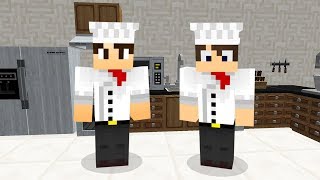 VIRAMOS COZINHEIROS NO MINECRAFT [upl. by Luba]