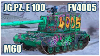 FV4005 Jagdpanzer E 100 amp M60 • WoT Blitz Gameplay [upl. by Odele]