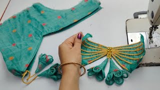 हर किसी को पसंद आएगा ये खूबसूरत ब्लाउज डिजाइन make to easy beautiful blouse design cutting stitching [upl. by Gabbey]