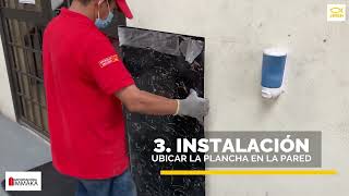 Instalación de Revestimiento de Pared Mármol PVC [upl. by Aivekal]