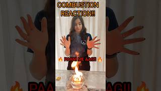 🔥 PAANI ME AAG 🔥😲  COMBUSTION REACTION experiment shorts youtubeshorts [upl. by Drof]