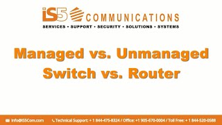 Managed vs Unmanaged Switch vs Router [upl. by Aniraad]